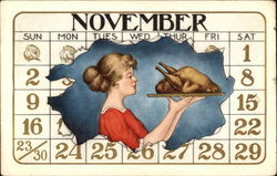 November Women Postcard Postcard