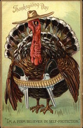 Armed Turkey Turkeys Postcard Postcard