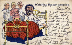 Watching the Sun (Son) Rise Comic, Funny Postcard Postcard