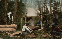 Smoking Moose Meat Black Americana Postcard Postcard