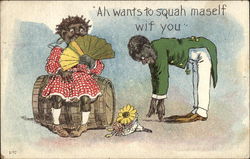 Ah Wants to Squah Maself Wif You Postcard