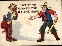 I Want to Grasp you by the Hand Black Americana Postcard Postcard