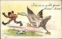 I'm on a Wild Goose Chase Here Postcard