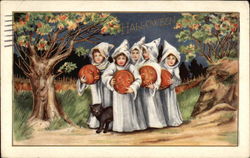 Children Dressed as Ghosts Postcard