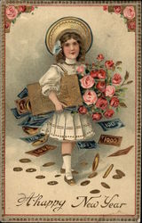 A Happy New Year Children Postcard Postcard