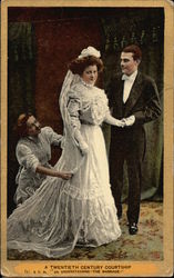 A Twentieth Century Courtship - "An Understanding - The Marriage" Marriage & Wedding Postcard Postcard