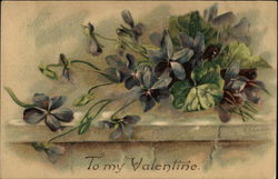 To My Valentine Flowers Postcard Postcard