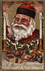 A Merry Christmas Santa Claus Postcard Postcard