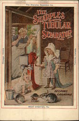 The Sharples Tubular Separator, West Chester, Pa., Helping Grandma Postcard