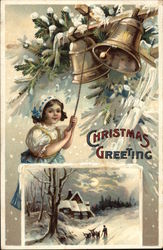 Christmas Greeting Children Postcard Postcard