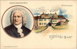 Johann Sebastian Bach, Birthplace Reward Card Composers Postcard Postcard