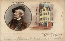 Richard Wagner; Birthplace Reward Card Postcard