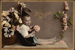 Best Wishes Greetings Postcard Postcard