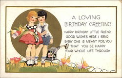 A Loving Birthday Greeting Postcard