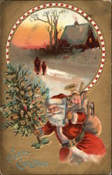 A Merry Christmas Santa Claus Postcard Postcard