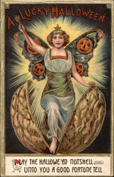 A Lucky Halloween Postcard Postcard