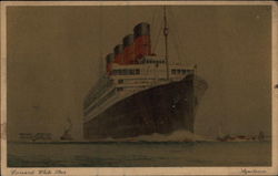 Cunard White Star, Aquitania Postcard