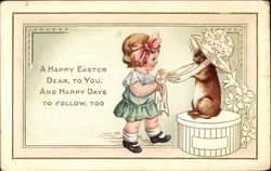 A Happy Easter Dear, to You, and Happy Days to Follow, Too With Children Postcard Postcard