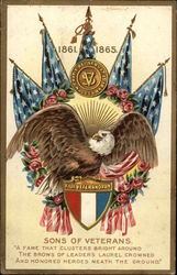 Sons of Veterans, 1861-1865, A Fame that Clusters Bright Around Postcard