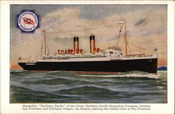 Steamship Northern Pacific of the Great Northern Pacific Steamship Company Postcard