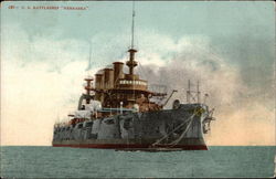 U.S. Battleship Nebraska Postcard