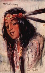 Minnehaha, Native American Woman Native Americana Pierson Postcard Postcard