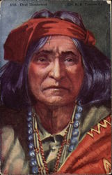 Chief Thunderbird Native Americana Postcard Postcard