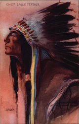 Chief Eagle Feather Postcard