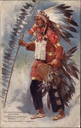 A Red Indian Tuck's Oilette Series Postcard Postcard