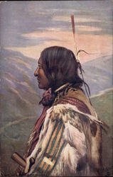 A Red Indian Chief Postcard