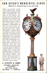 San Diego's Wonderful Clock, Made by J. Jessop & Sons in our own Shop Postcard