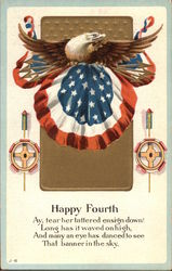 Happy Fourth 4th of July Postcard Postcard