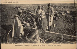 Ruins of the Station, Maurepas (Somme), France Postcard