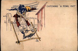 Catching A Fowl Out Postcard