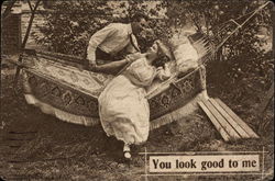 You Look Good to me Couples Postcard Postcard