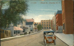 Broad St Oneonta, NY Postcard Postcard