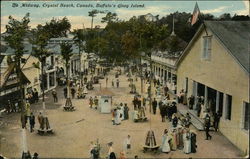 The Midway, Crystal Beach, Canada, Buffalo's Coney Island New York Postcard Postcard