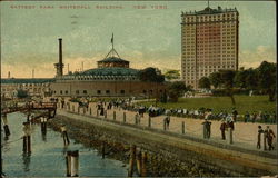 Battery Park and Whitehall Building Postcard