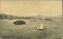 New York Harbor Postcard Postcard