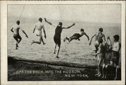 Off the Dock into the Hudson New York, NY Postcard Postcard