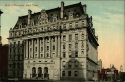 Hall of Records New York, NY Postcard Postcard