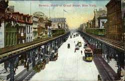 Bowery, North of Grand Street New York, NY Postcard Postcard