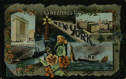 Greetings from New York Postcard