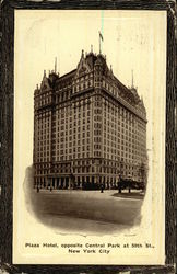 Plaza Hotel New York, NY Postcard Postcard