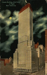 Chanin Building, 42nd Street at Night New York, NY Postcard Postcard