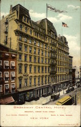 Broadway Central Hotel, Broadway, Corner Third Street Postcard