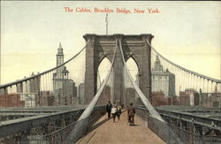 The Cables, Brooklyn Bridge, New York Postcard Postcard