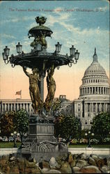 The Famous Barthodli Fountain, Near Capitol Washington, DC Washington DC Postcard Postcard