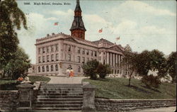 High School Omaha, NE Postcard Postcard