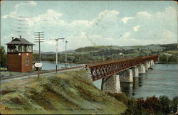 N.W. Ry. Bridge, Crossing the Wisconsin River Postcard